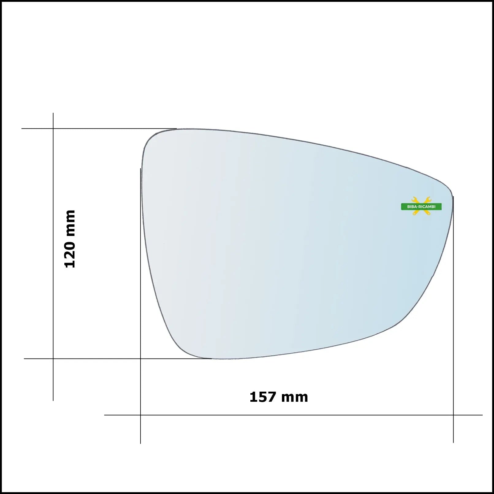 Piastra Specchio Retrovisore Termica Lato Dx-Passeggero Per Ford Focus IV dal 2018> BIBA-RICAMBI