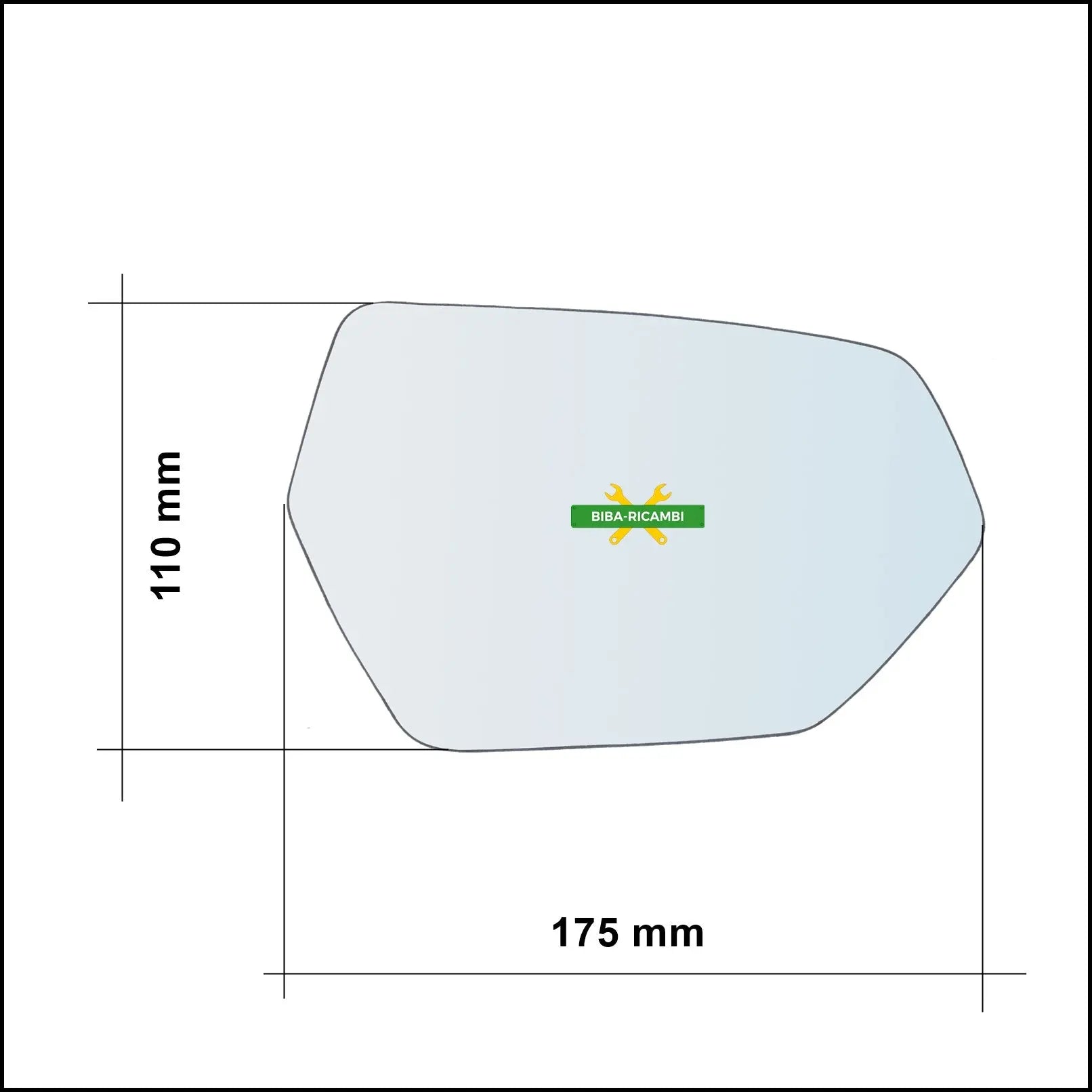 Piastra Specchio Retrovisore Termica Lato Sx-Guidatore Per Seat Leon IV (KL) dal 2019&gt; BIBA-RICAMBI
