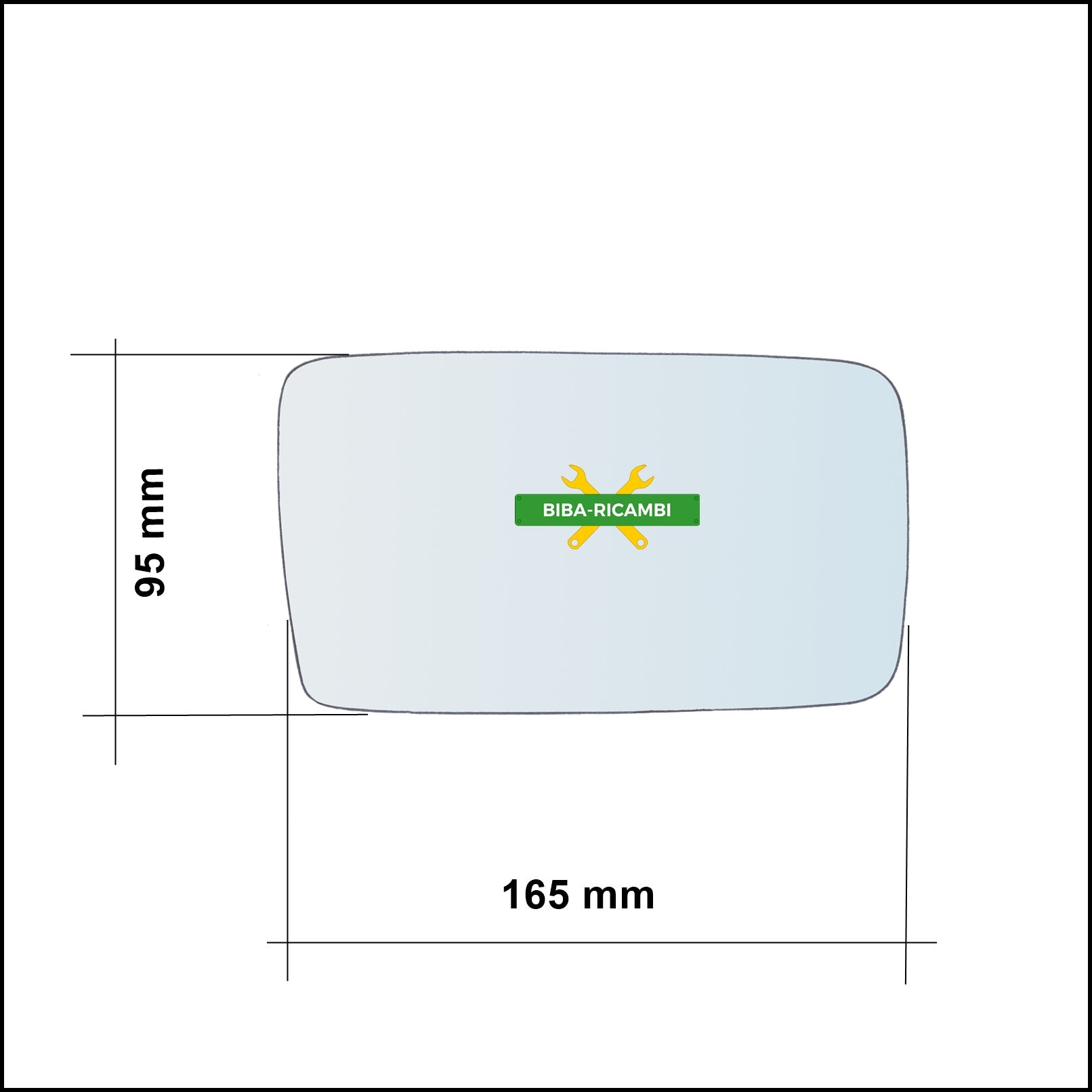 Vetro Specchio Retrovisore Cromato Lato Dx-Passeggero Per Seat Ibiza II (6K1) dal 1994-1999 BIBA-RICAMBI
