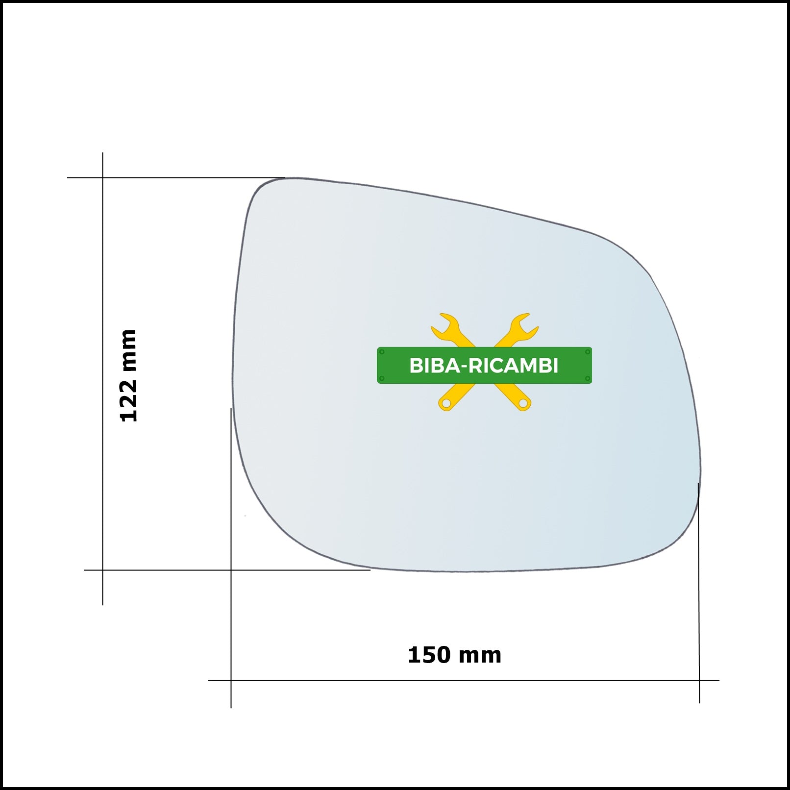 Piastra Specchio Retrovisore Termica Lato Sx-Guidatore Per Kia Picanto II (TA) dal 2011> BIBA-RICAMBI