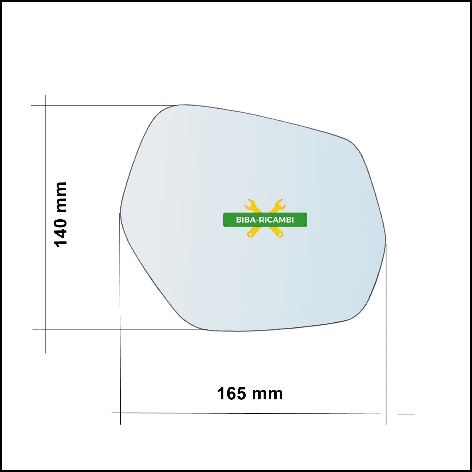 Vetro Specchio Retrovisore Asferico Lato Sx-Guidatore Per Honda HR-V (RU) dal 2014> BIBA-RICAMBI