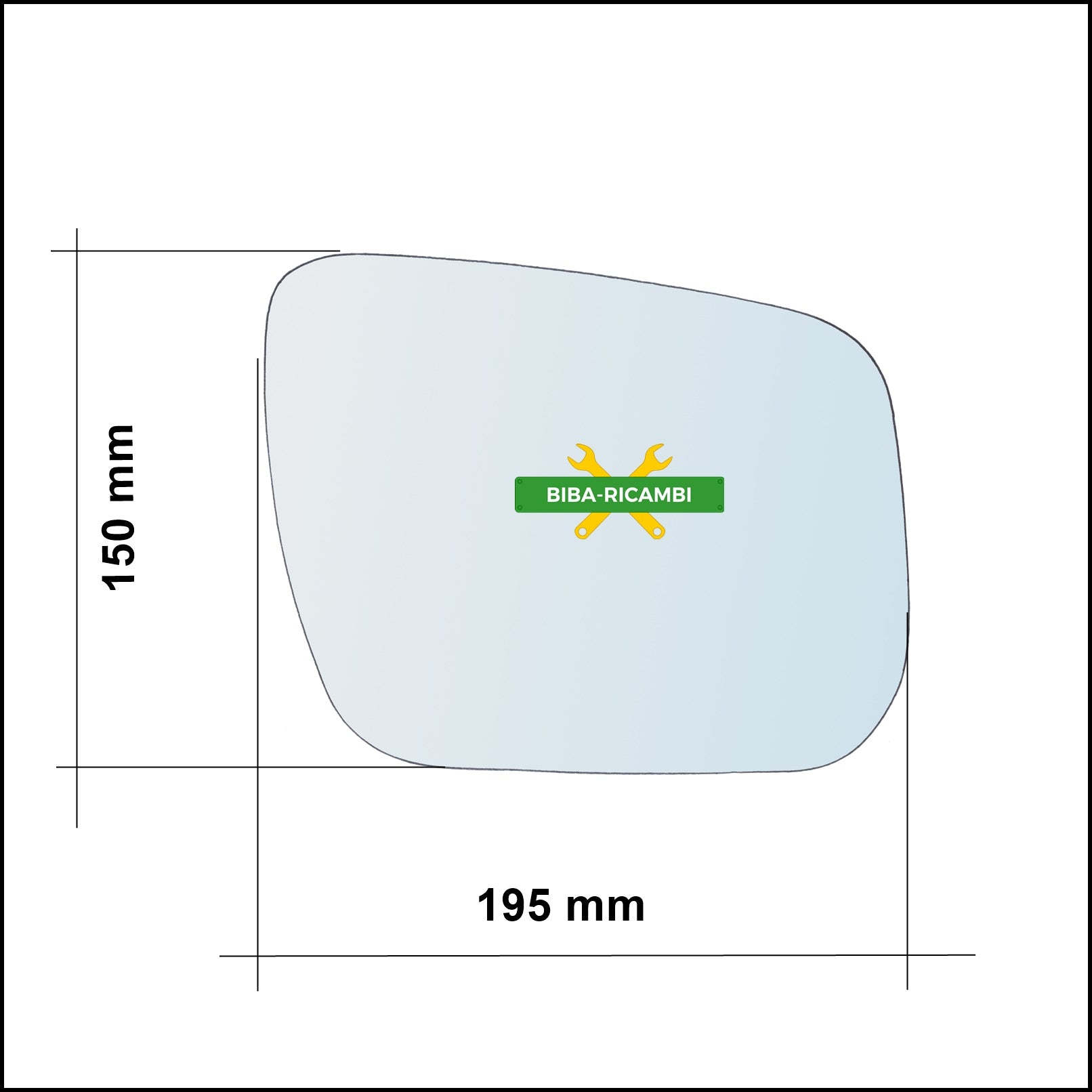 Vetro Specchio Retrovisore Asferico Lato SX Compatibile Per GRAND VITARA II (JT) dal 2009> BIBA-RICAMBI