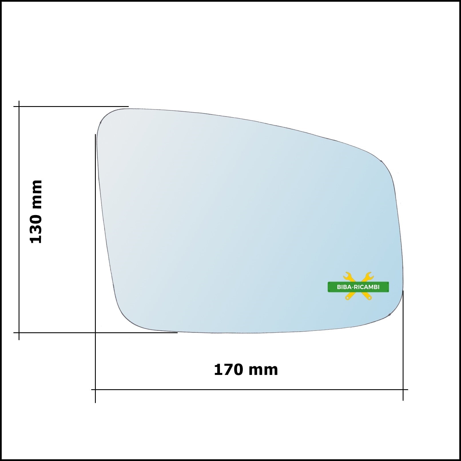 Vetro Specchio Retrovisore Asferico Lato Sx-Guidatore Per Renault Espace IV (JK0/1) solo dal 2011-2014 BIBA-RICAMBI