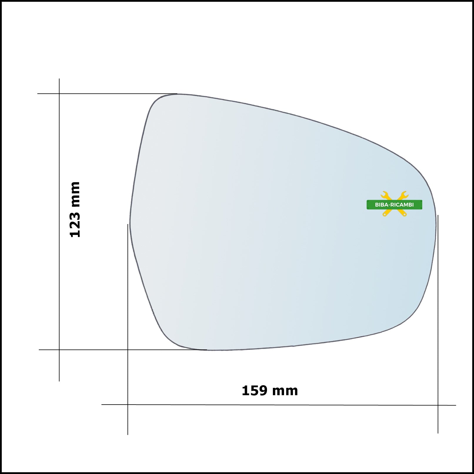Vetro Specchio Retrovisore Lato Dx-Passeggero Per Suzuki Vitara III (LY) dal 2015&gt; BIBA-RICAMBI