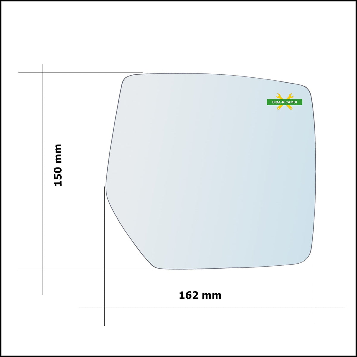 Vetro Specchio Retrovisore Asferico Lato Sx-Guidatore Per Dodge Nitro dal 2006-2012 BIBA-RICAMBI