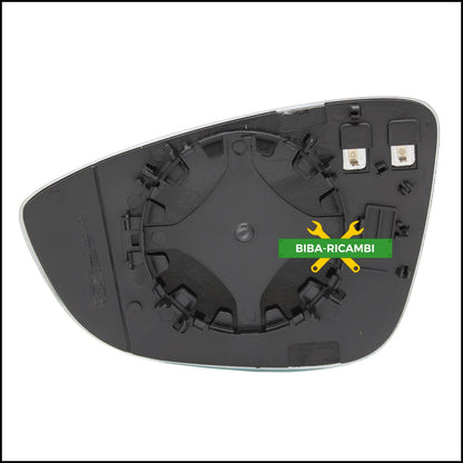 Piastra Specchio Retrovisore Asferico Termico Lato Dx-Passeggero Per Volkswagen Eos Restyling Dal 2011&gt; BIBA-RICAMBI