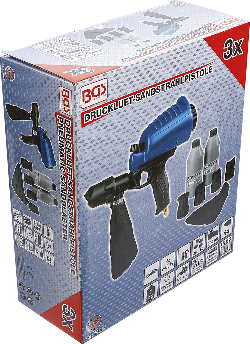 Set Sabbiatrice Pneumatica Con Accessori Art.BGS70057 BIBA-RICAMBI