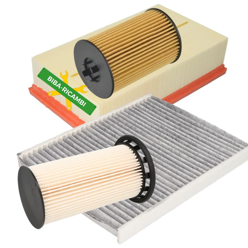 Kit Tagliando 4 Filtri Compatibile Per VW Passat (B8) VII 1.6 TDI 88KW-120CV BIBA-RICAMBI