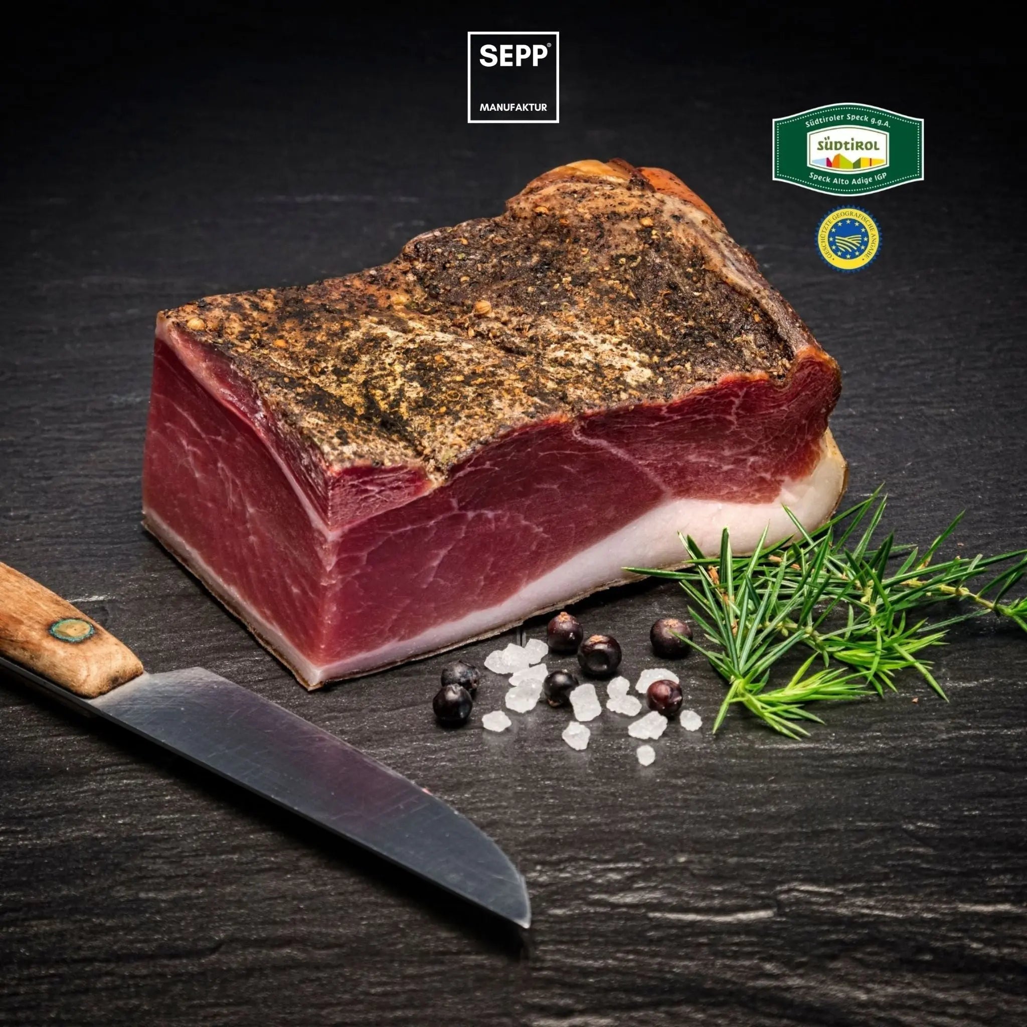 SEPP' Südtiroler Speck g.g.A. - 'Das Herzstück' - BIBA-RICAMBI
