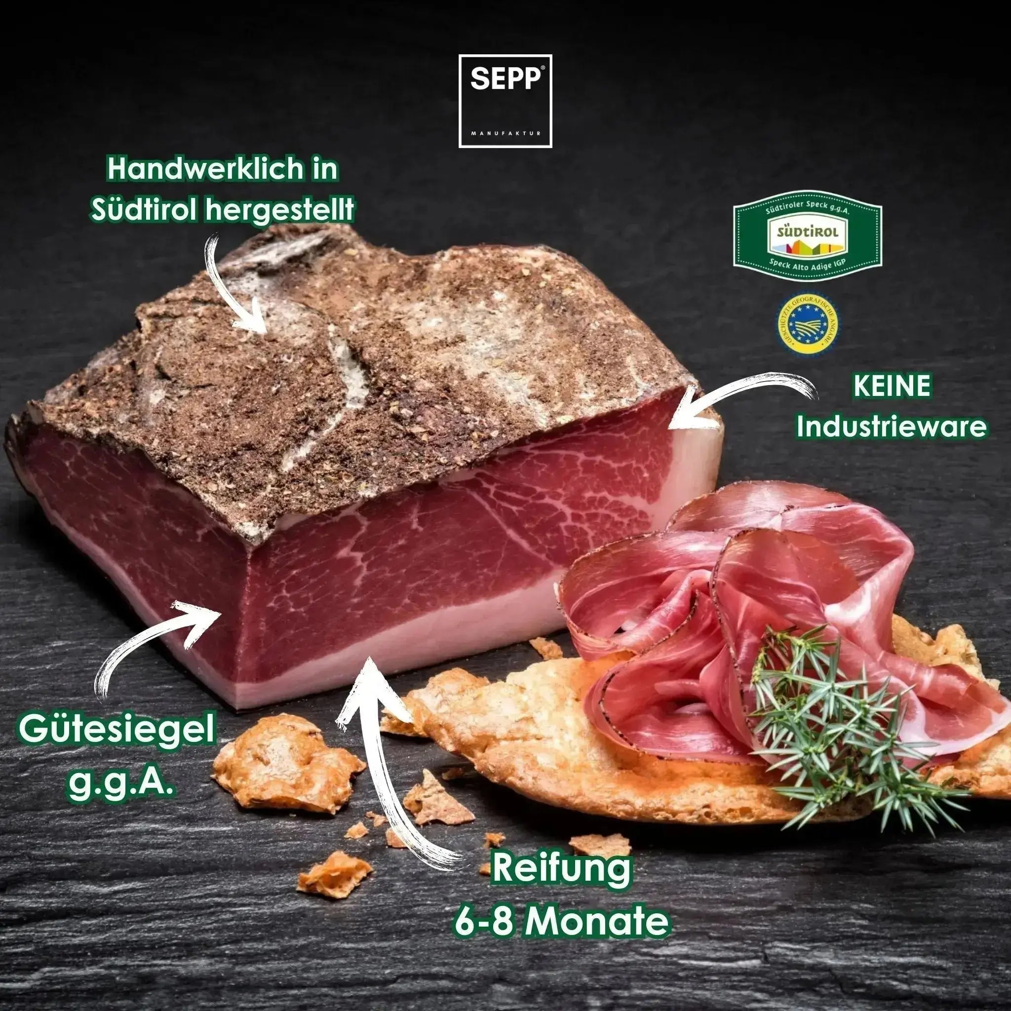 SEPP' Südtiroler Speck g.g.A. - 'Das Viertel' - BIBA-RICAMBI
