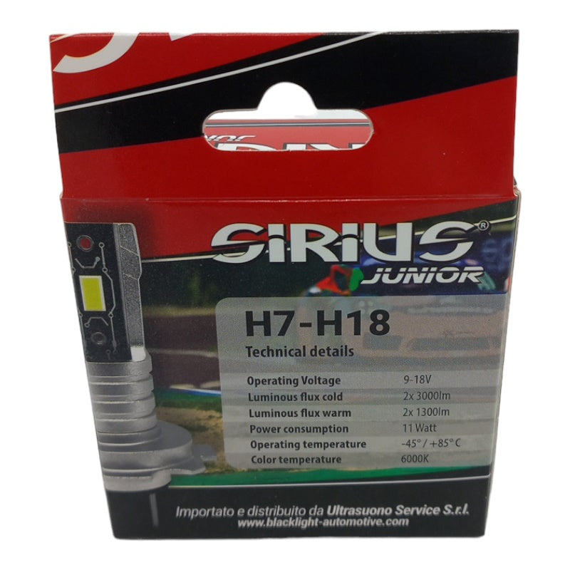 Z. Kit 2 Lampadine H7 12V Led Bianche Luce Fredda 6000K BIBA-RICAMBI
