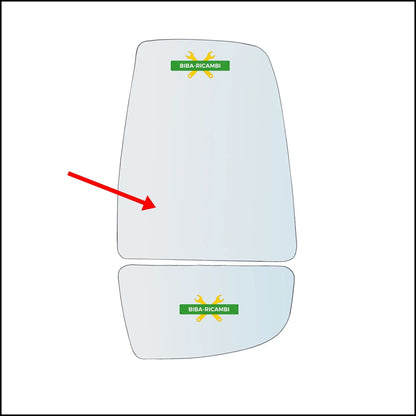 Piastra Superiore Retrovisore Lato Sx-Guidatore Per Ford Transit IV dal 2013&gt; BIBA-RICAMBI