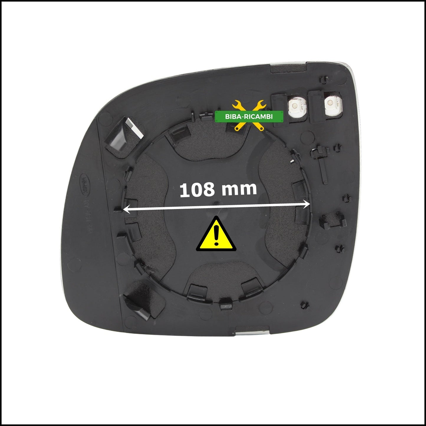 Piastra Retrovisore Termico Attacco Ø 108 Lato Dx-Passeggero Per Transporter T5 | Multivan V solo dal 2009&gt; BIBA-RICAMBI