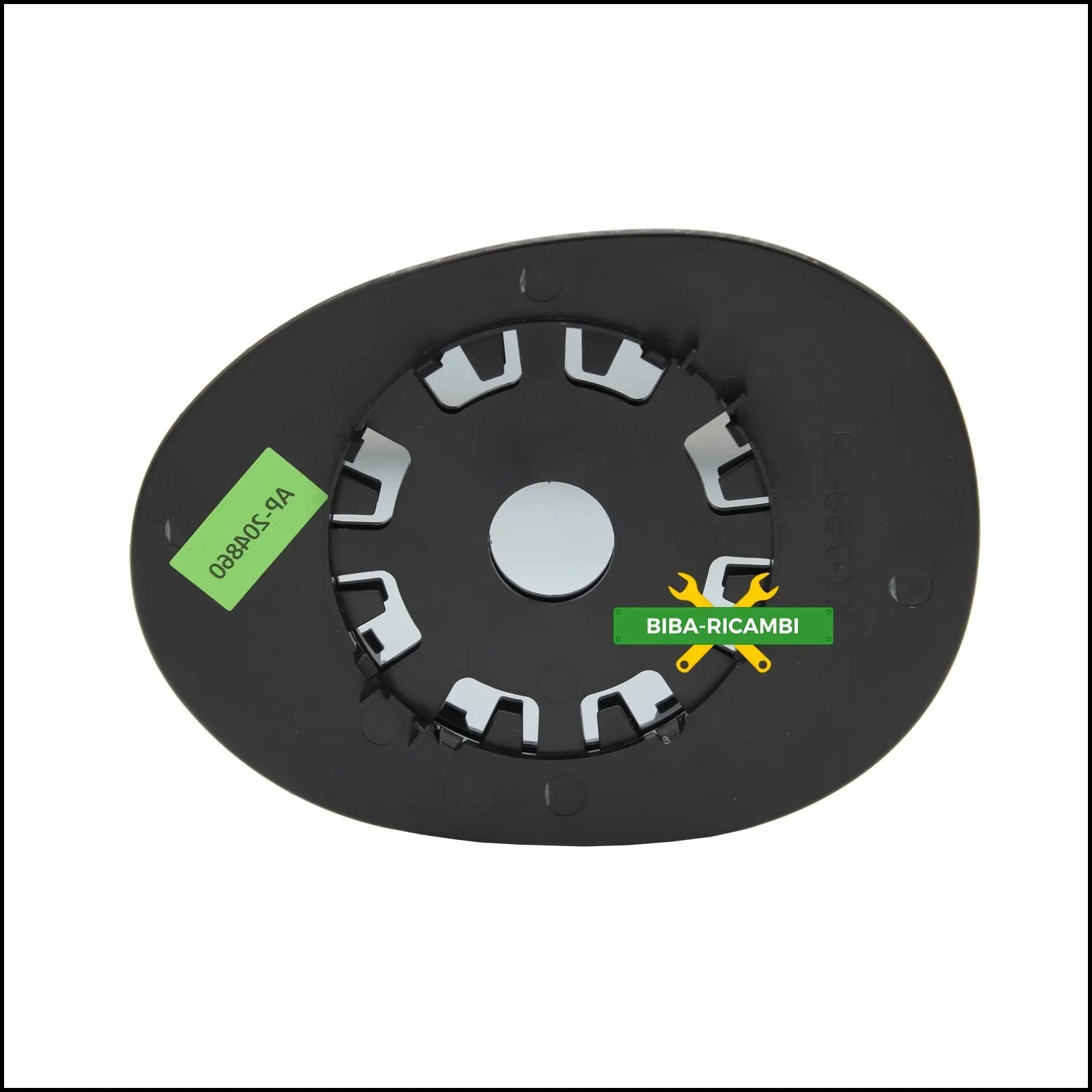 V. Piastra Specchio Retrovisore Asferica Lato Dx-Passeggero Per Toyota Aygo I (B1) dal 2005&gt; BIBA-RICAMBI