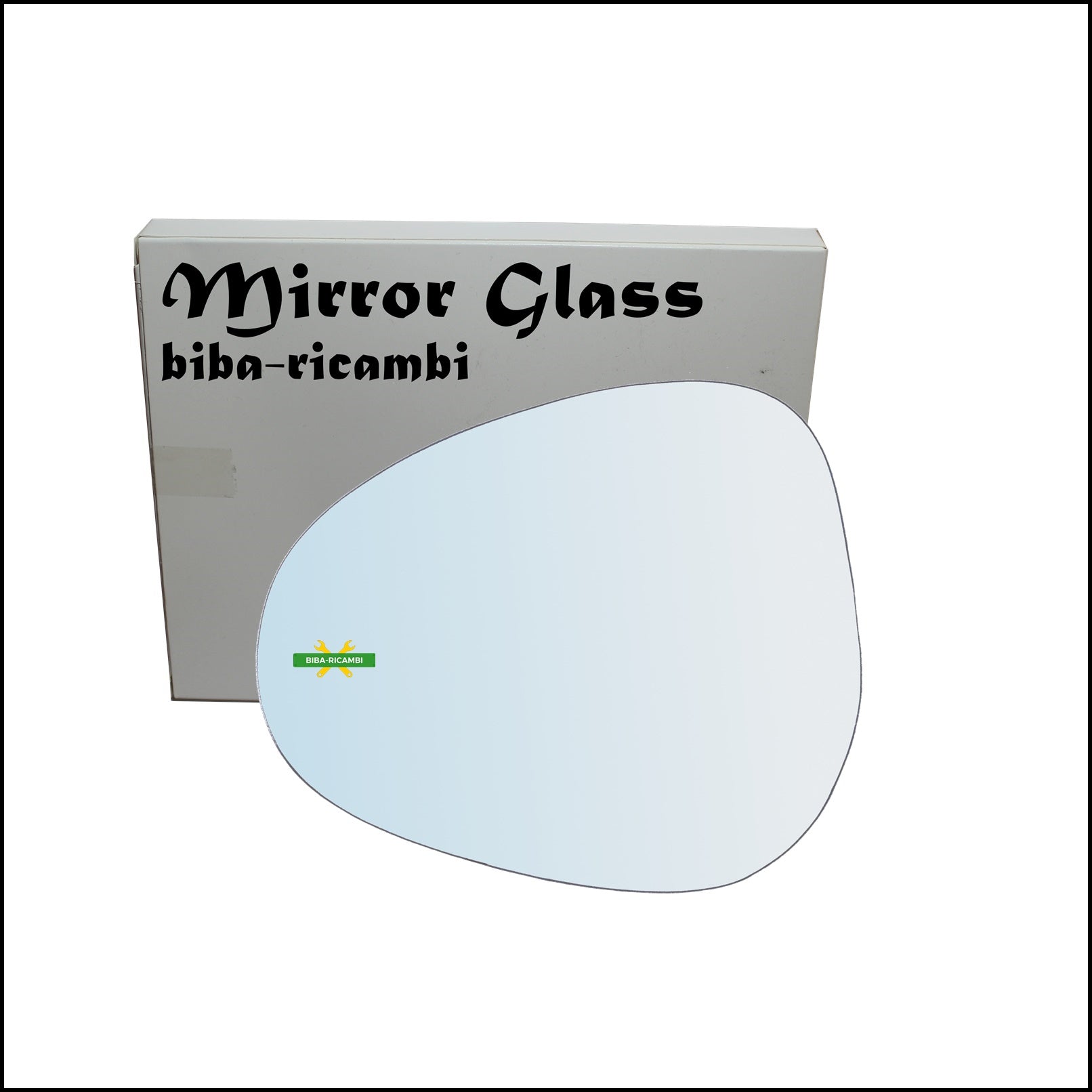 Vetro Specchio Retrovisore Cromato Lato Sx-Guidatore Per Lancia Ypsilon I (843) solo dal 2009-2011 BIBA-RICAMBI