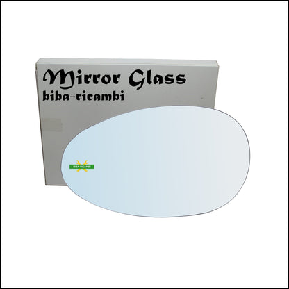 Vetro Specchio Retrovisore Cromato Lato Sx-Guidatore Per Rover 75 (RJ) solo dal 1999-2004 BIBA-RICAMBI