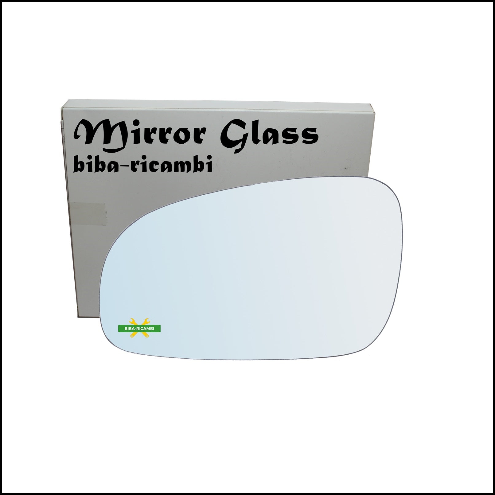 Vetro Specchio Retrovisore Cromato Lato Sx-Guidatore Per Volvo V70 II (285) dal 1999-2004 BIBA-RICAMBI