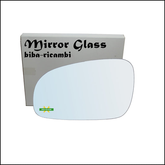 Vetro Specchio Retrovisore Cromato Lato Sx-Guidatore Per Volvo V70 II (285) dal 1999-2004 BIBA-RICAMBI