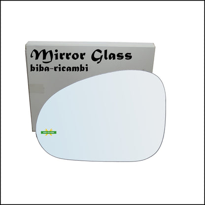 Vetro Specchio Retrovisore Cromato Lato Sx-Guidatore Per Chevrolet Spark (M200) dal 2005-2010 BIBA-RICAMBI