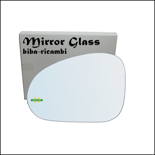 Vetro Specchio Retrovisore Cromato Lato Sx-Guidatore Per Chevrolet Spark (M200) dal 2005-2010 BIBA-RICAMBI