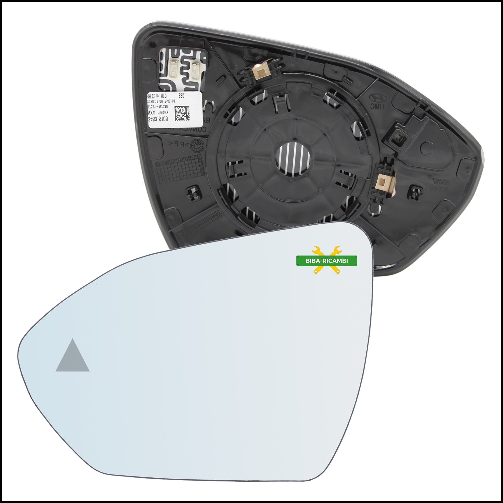 Piastra Retrovisore Termica Blind Spot Lato Sx-Guidatore Per Hyundai Tucson dal 2021> BIBA-RICAMBI