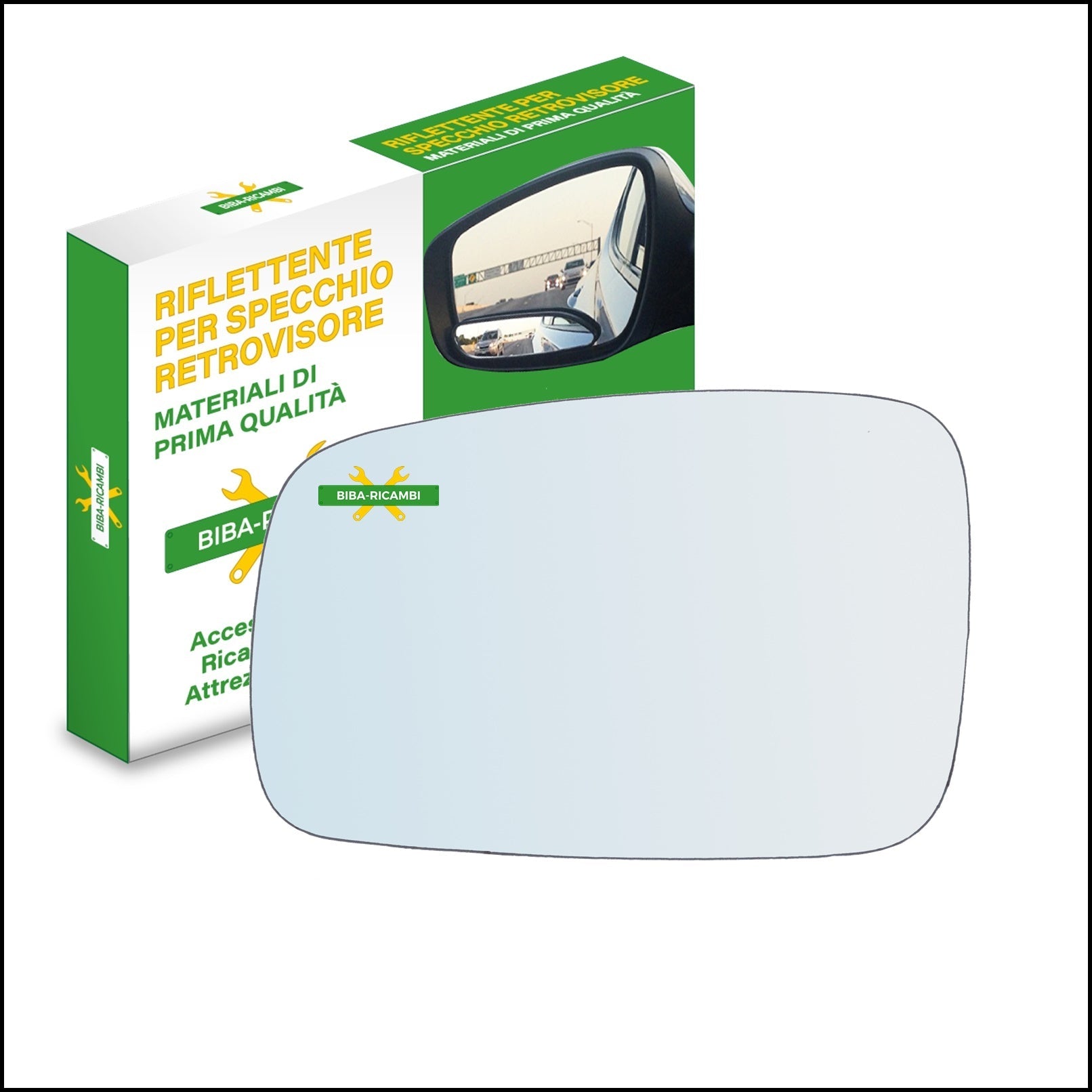 Vetro Specchio Retrovisore Lato Sx-Guidatore Per Kia Sorento I (JC) dal 2002-2009 BIBA-RICAMBI