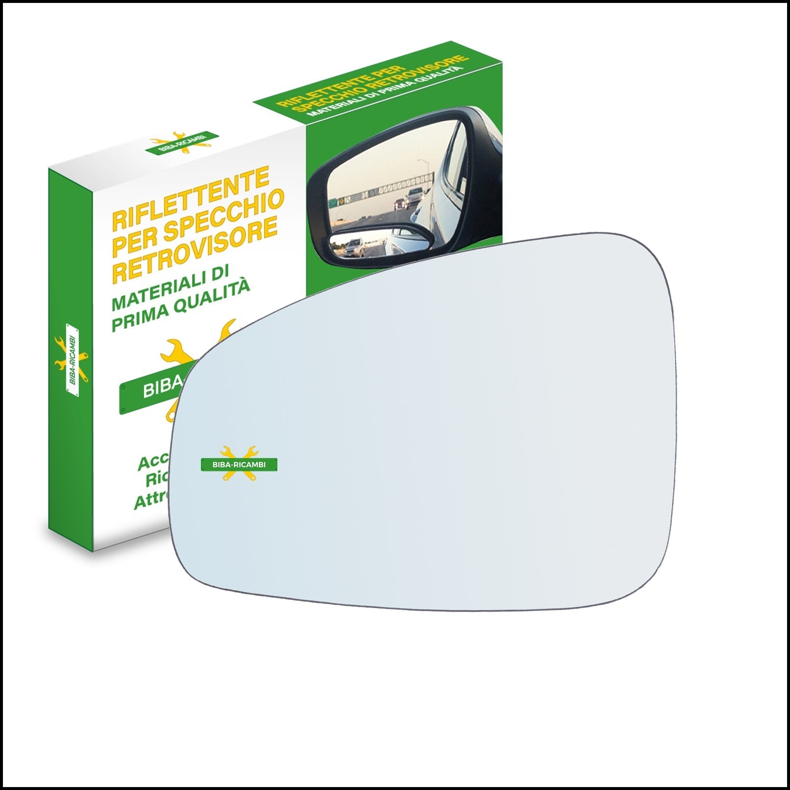 Vetro Specchio Retrovisore Lato Sx-Guidatore Per Renault Megane III dal 2008-2015 BIBA-RICAMBI
