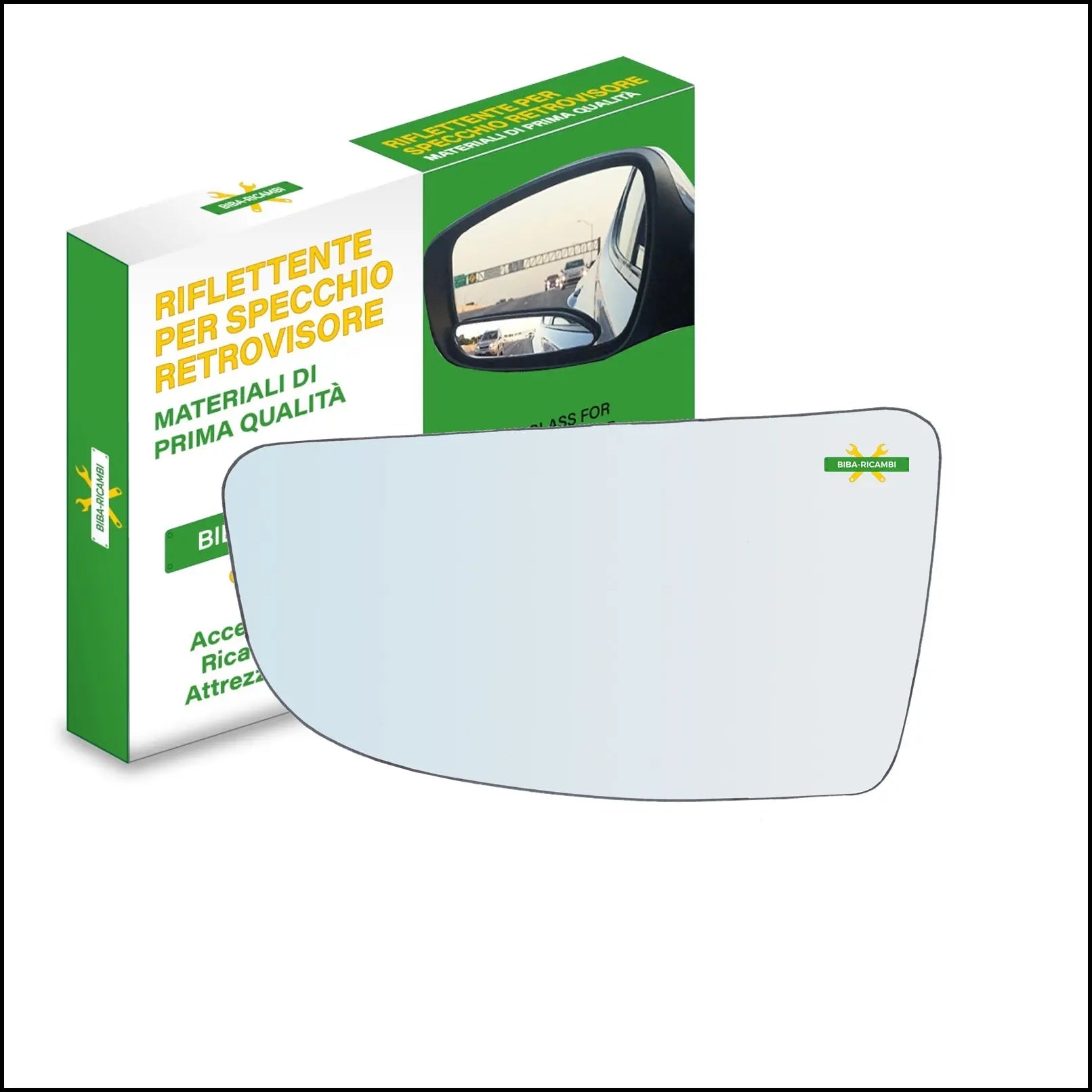 Specchietto Inferiore Retrovisore Cromato Lato Sx-Guidatore Per Ford Transit IV dal 2013> BIBA-RICAMBI