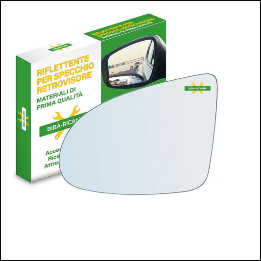Vetro Specchio Retrovisore Cromato Lato Sx-Guidatore Per Audi A2 (8Z0) dal 2000-2005 BIBA-RICAMBI