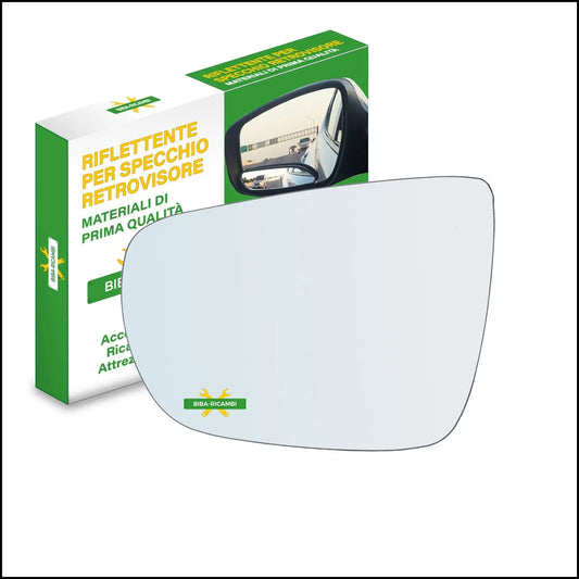 Vetro Specchio Retrovisore Cromato Lato Sx-Guidatore Per Kia Carens IV dal 2013&gt; BIBA-RICAMBI