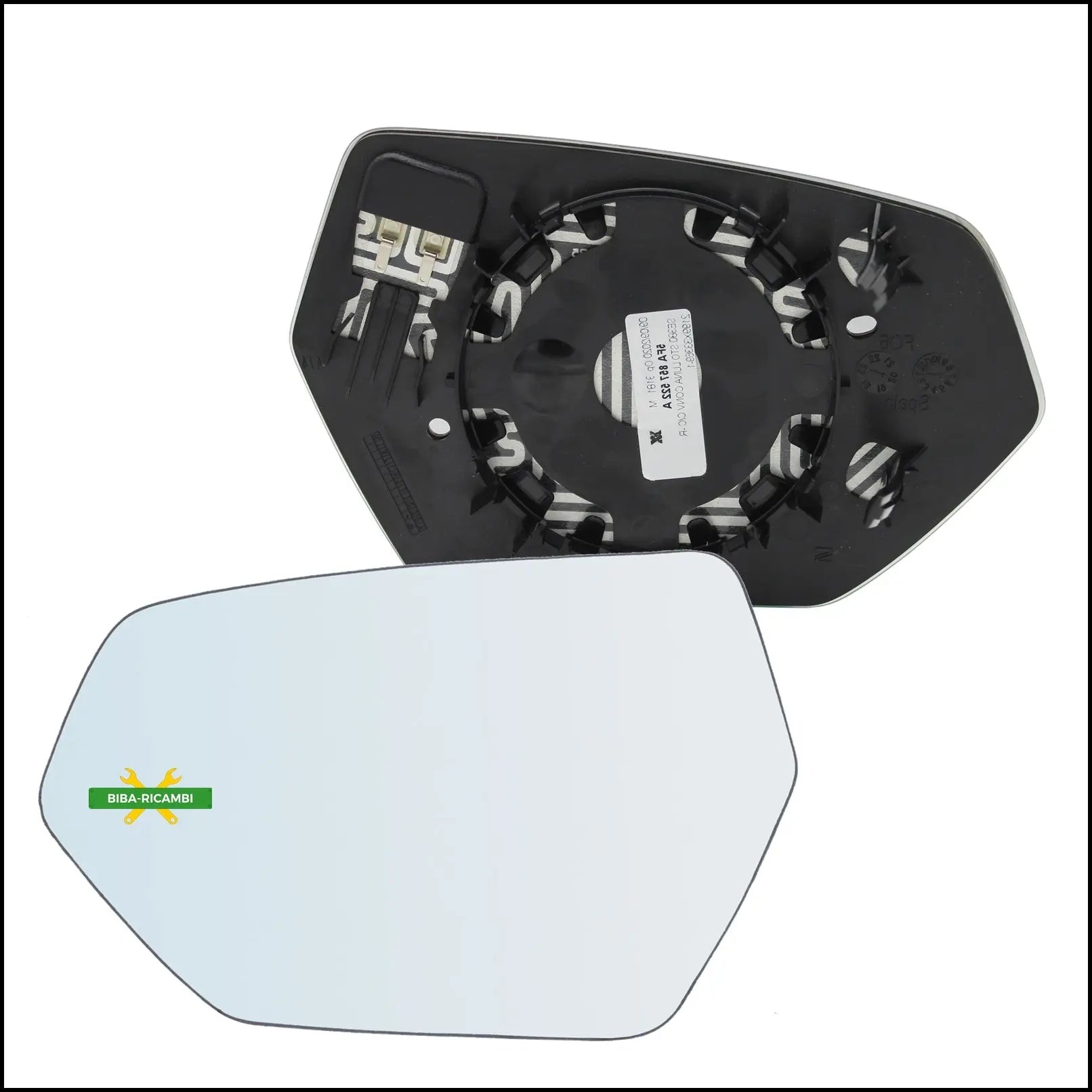 Piastra Specchio Retrovisore Termica Lato Sx-Guidatore Per Seat Leon IV (KL) dal 2019> BIBA-RICAMBI