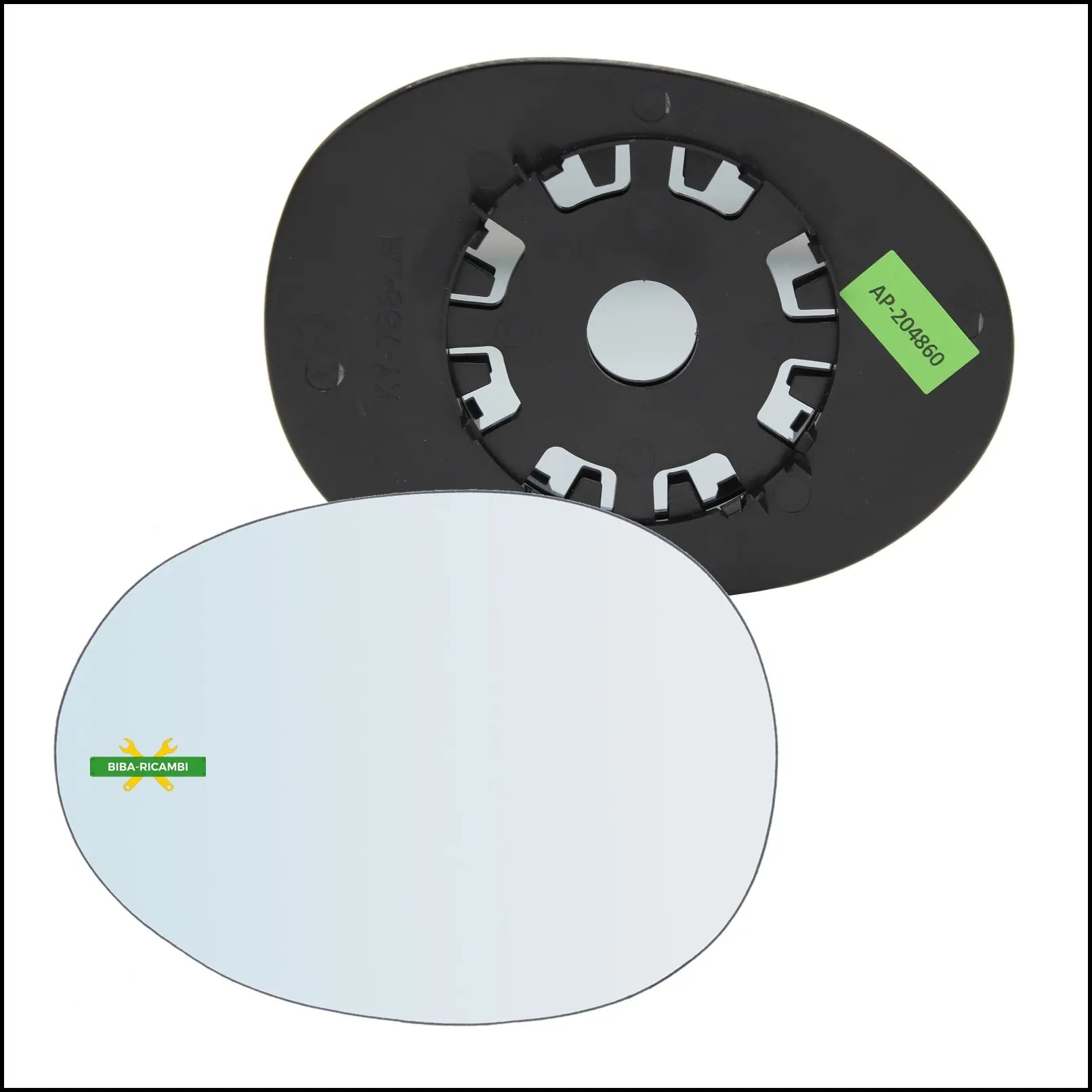 V. Piastra Specchio Retrovisore Lato Sx-Guidatore Per Peugeot 107 dal 2005> BIBA-RICAMBI