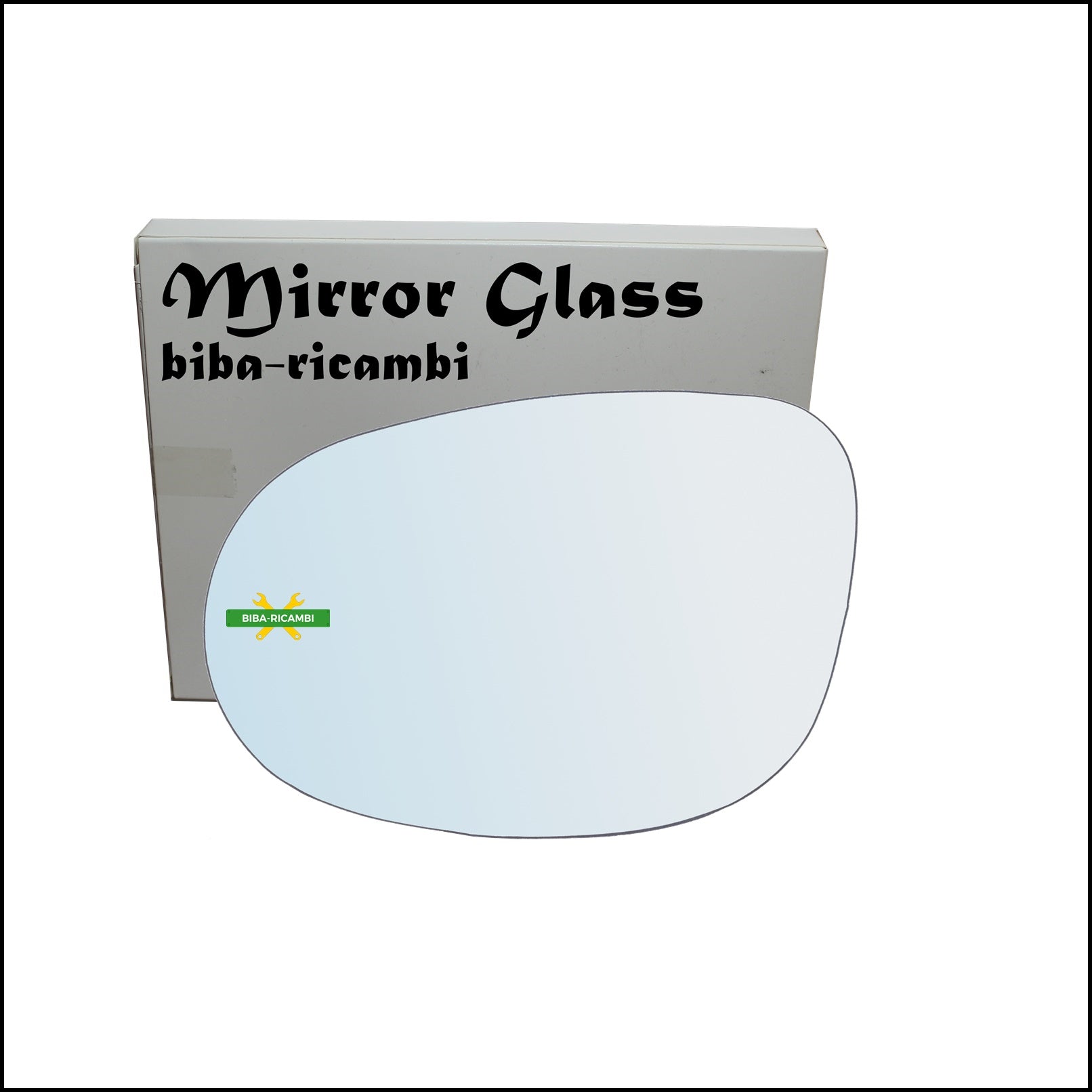 Vetro Specchio Retrovisore Cromato Lato Sx-Guidatore Per Fiat Idea (350) solo dal 2008-2012 BIBA-RICAMBI