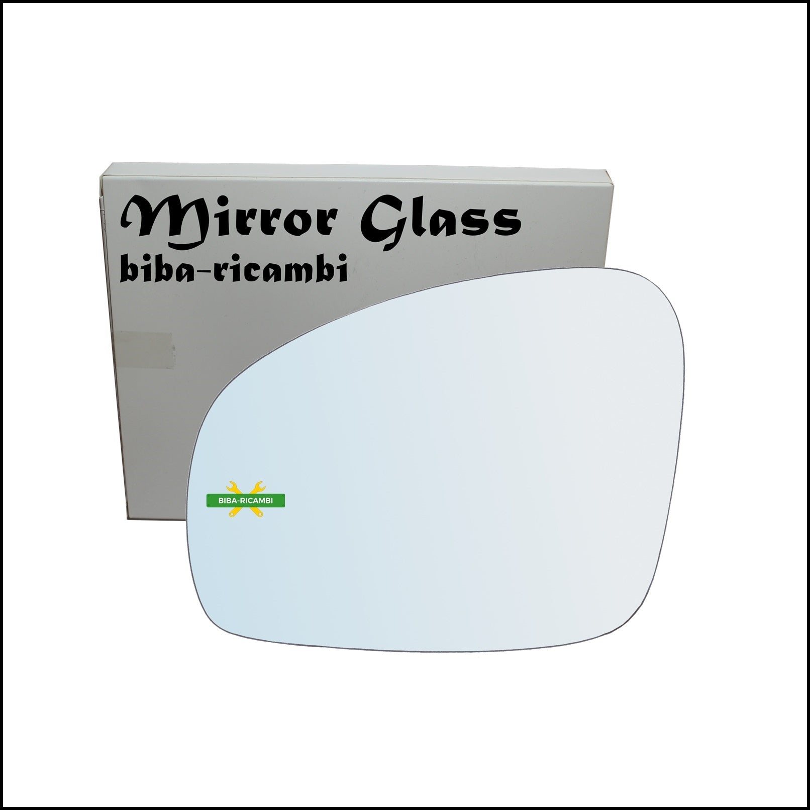 Vetro Specchio Retrovisore Cromato Lato Sx-Guidatore Per Skoda Fabia II dal 2006-2014 BIBA-RICAMBI