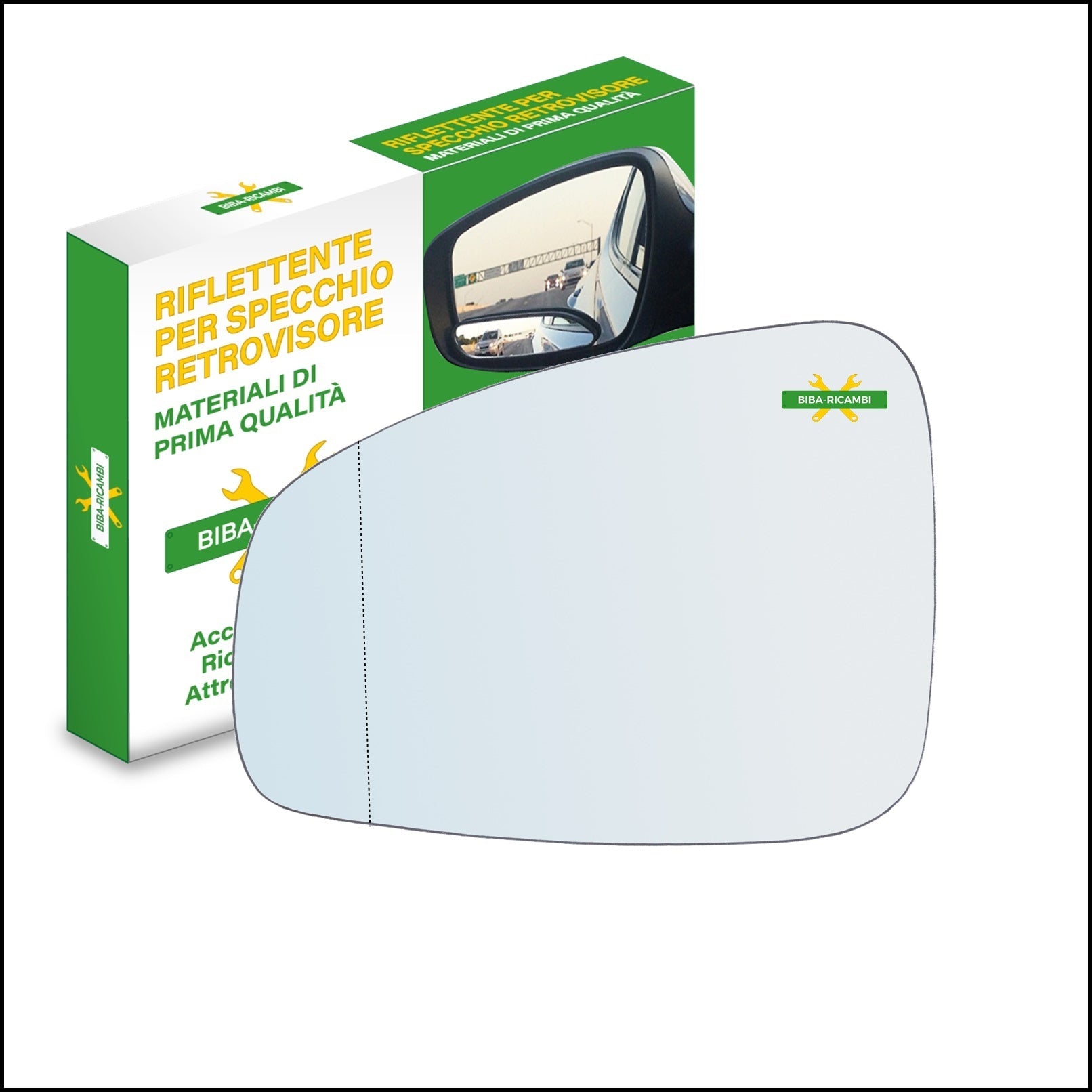 Vetro Specchio Retrovisore Asferico Lato Sx-Guidatore Per Renault Laguna III (BT0/1) dal 2007-2015 BIBA-RICAMBI