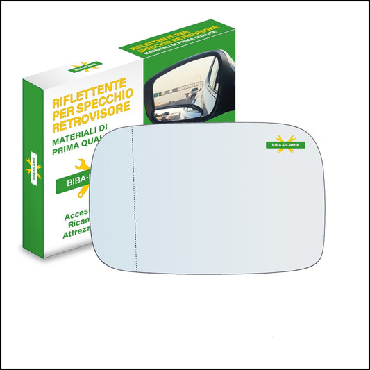 Vetro Specchio Retrovisore Asferico Lato Sx-Guidatore Per Ford Fiesta II (FBD) 1983-1989 BIBA-RICAMBI