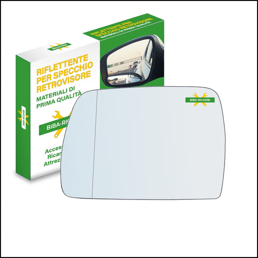 Vetro Specchio Retrovisore Asferico Lato Sx-Guidatore Per Bmw X3 I (E83) dal 2003-2011 BIBA-RICAMBI