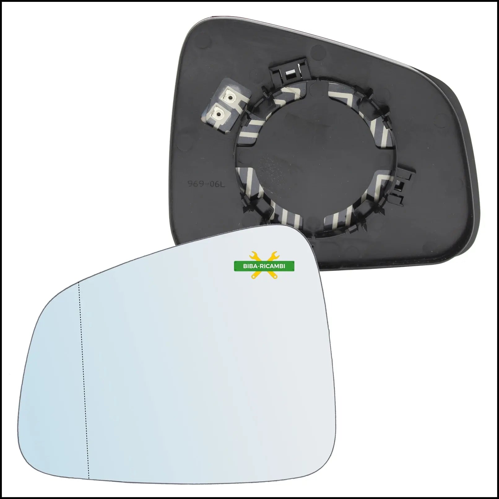 Piastra Specchio Retrovisore Termica Asferica Lato Sx-Guidatore Per Opel Mokka (J13) dal 2012> BIBA-RICAMBI