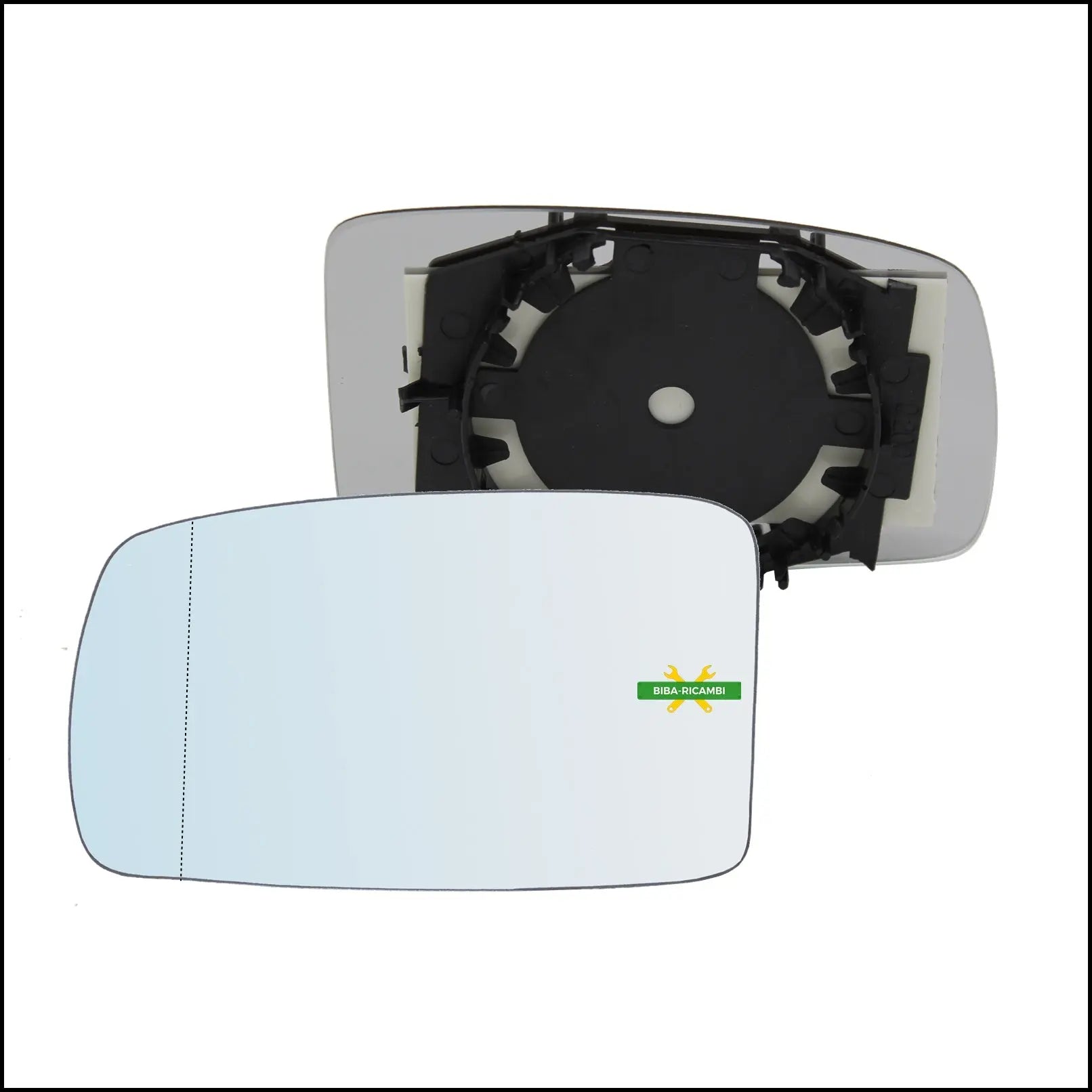 V. Piastra Specchio Retrovisore Termica Asferica Lato Sx-Guidatore Per Fiat Panda II (169) solo dal 2003-2008 BIBA-RICAMBI