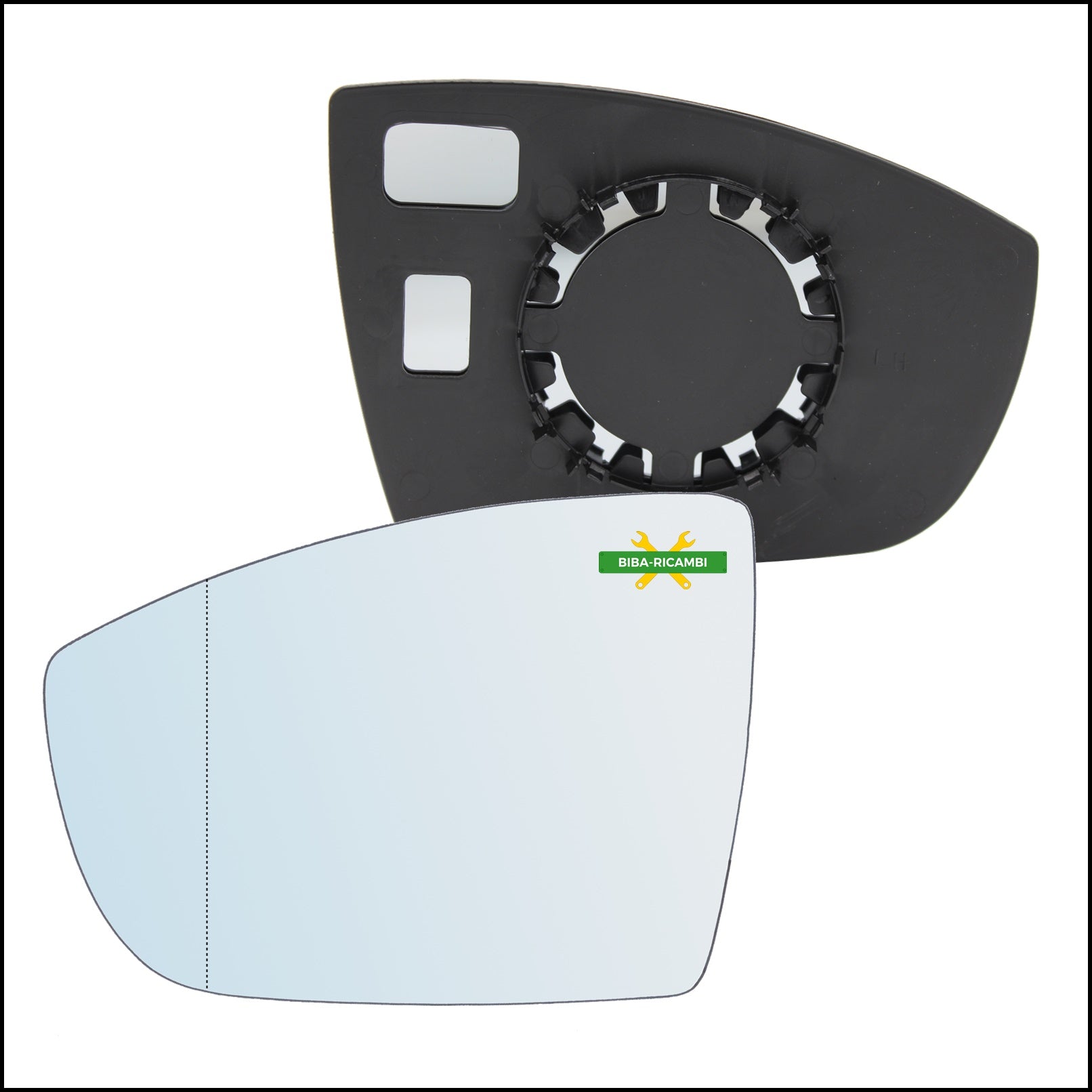 Piastra Specchio Retrovisore Asferica Lato Sx-Guidatore Per Ford Kuga I dal 2008> BIBA-RICAMBI