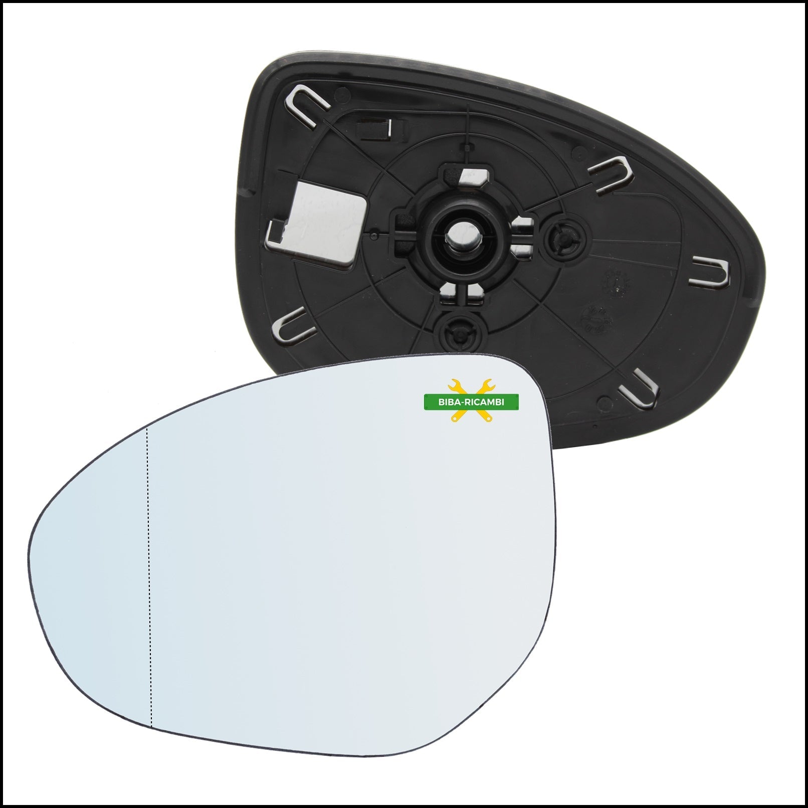Piastra Specchio Retrovisore Asferica Lato Sx-Guidatore Per Mazda 2 III (DL) dal 2014> BIBA-RICAMBI