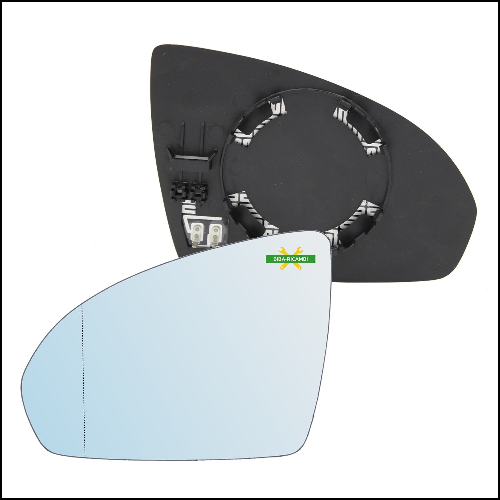 Piastra Specchio Retrovisore Termica Asferica Lato Sx-Guidatore Per Smart ForTwo II (451) dal 2007> BIBA-RICAMBI