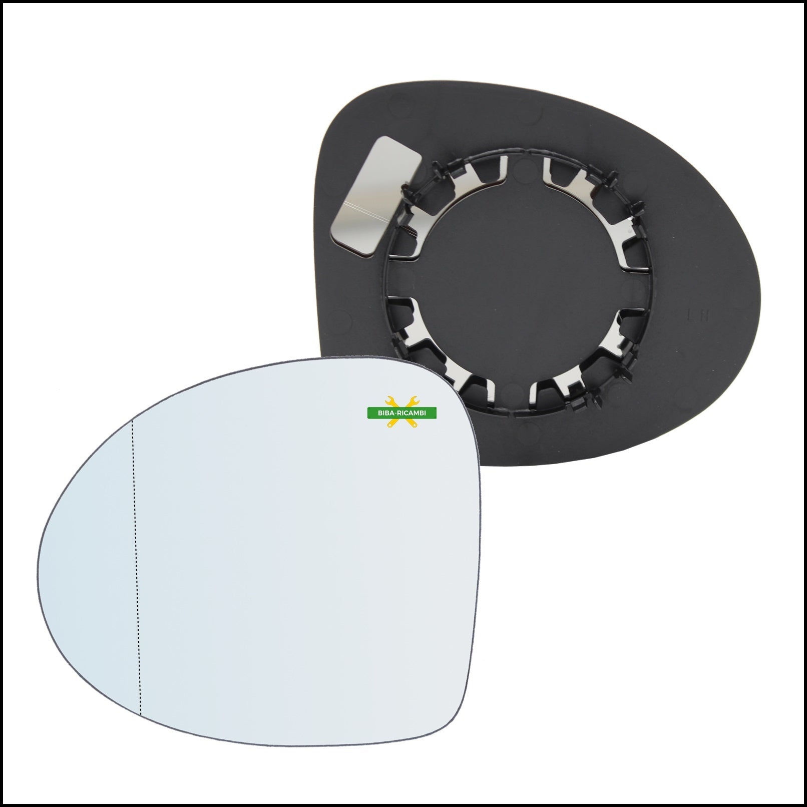 Piastra Specchio Retrovisore Asferico Lato Sx-Guidatore Per Renault Twingo II (CN0) dal 2007> BIBA-RICAMBI