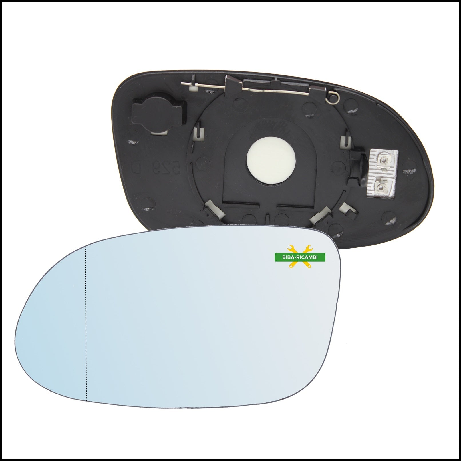 V. Piastra Specchio Retrovisore Termica Asferica Lato Sx-Guidatore Per Mercedes Benz Classe A I (W168) dal 1997-2005 BIBA-RICAMBI