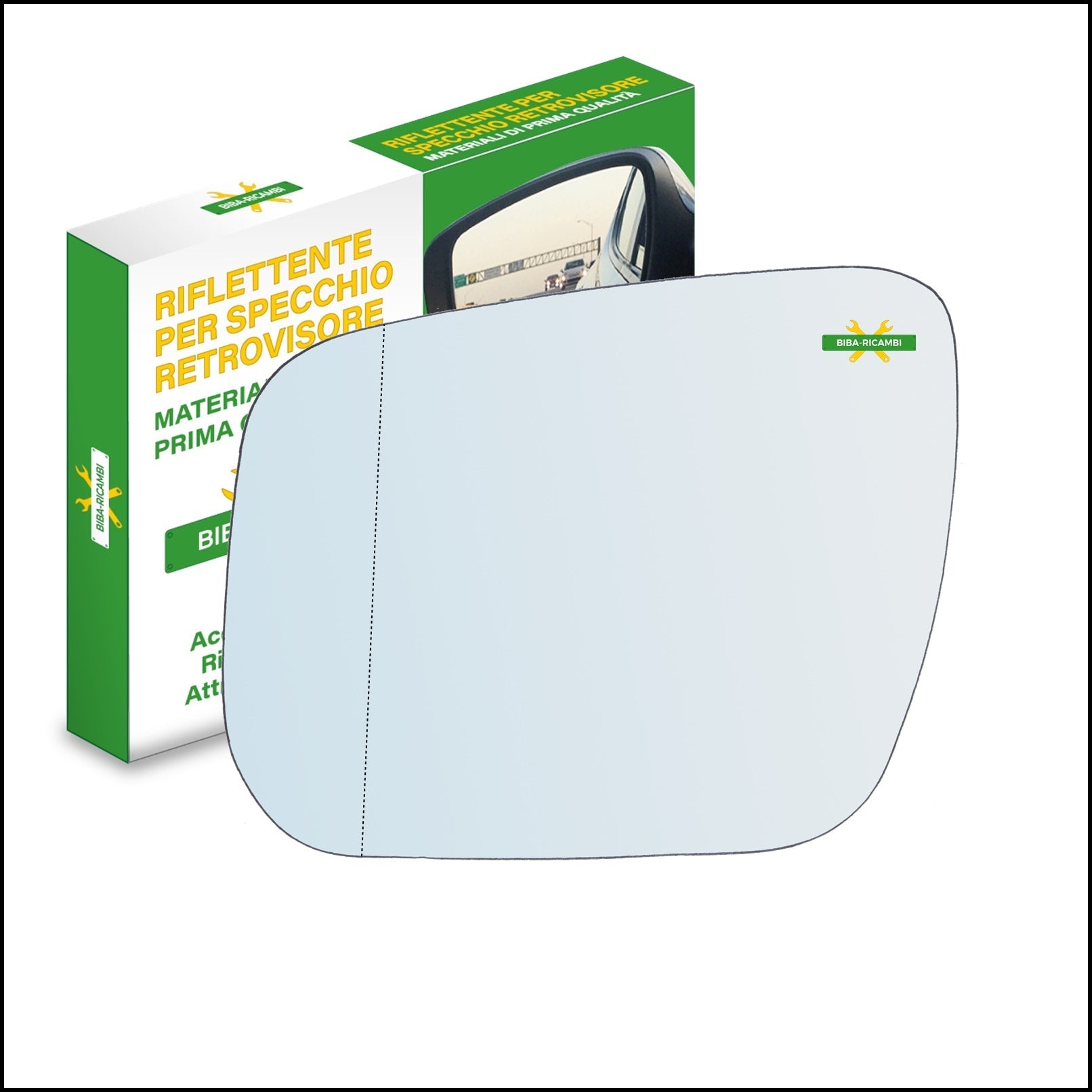 Vetro Specchio Retrovisore Asferico Lato SX Compatibile Per GRAND VITARA II (JT) dal 2009> BIBA-RICAMBI