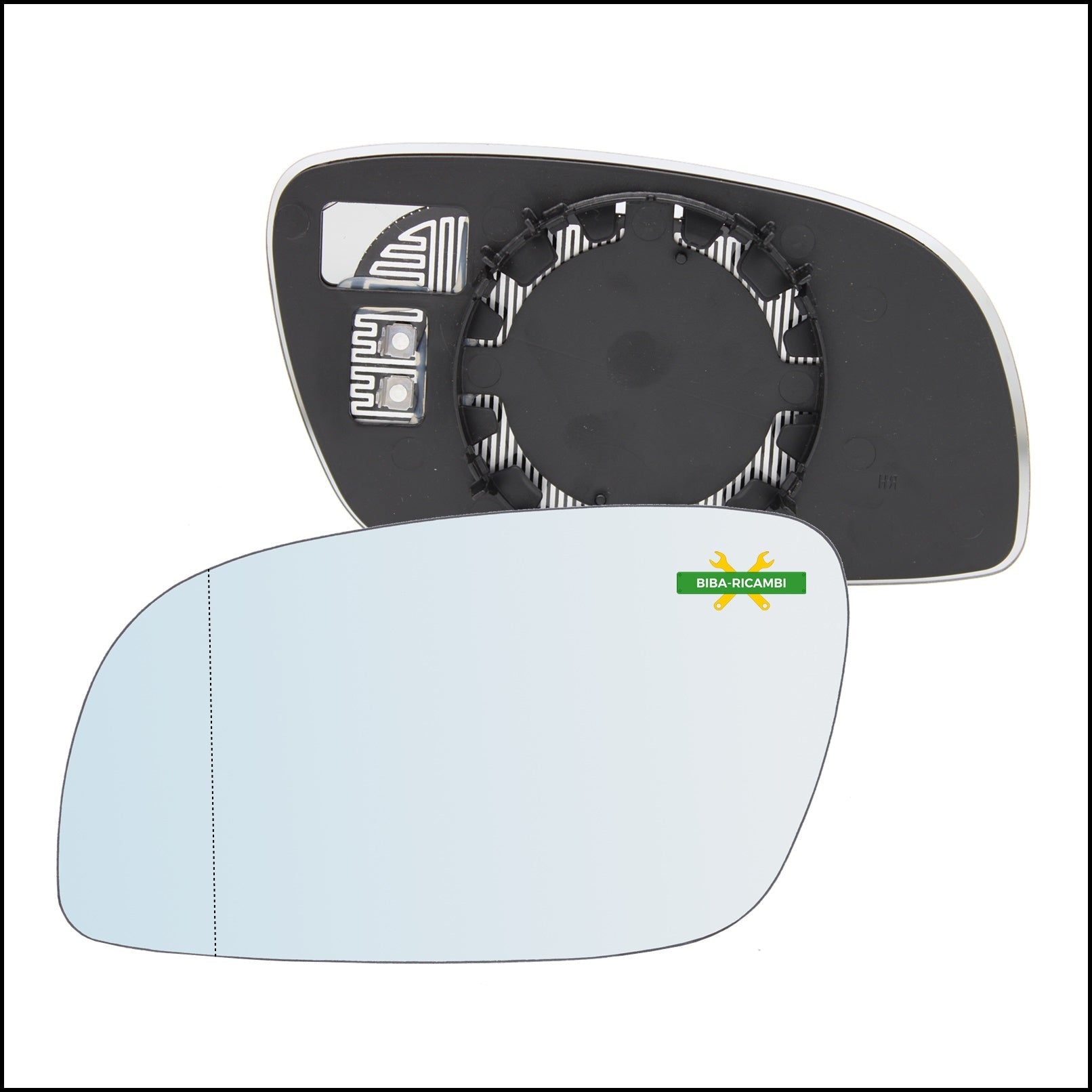 Piastra Retrovisore Termica Asferica Lato Sx-Guidatore Per Volkswagen Touran I (1T1) dal 2003-2010 BIBA-RICAMBI