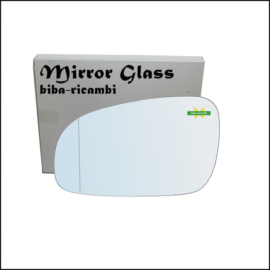 Vetro Specchio Retrovisore Cromato Asferico Lato Sx-Guidatore Per Volvo V70 II (285) dal 1999-2004 BIBA-RICAMBI