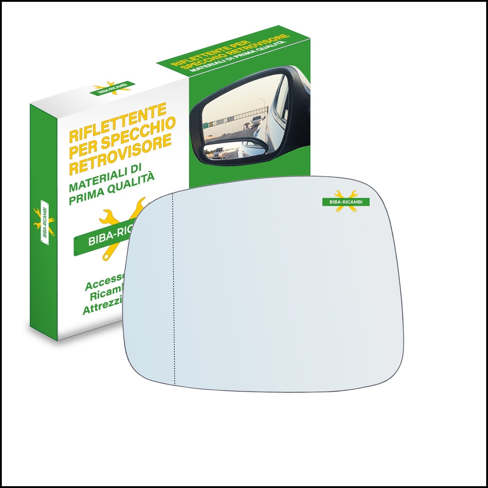 Vetro Specchio Retrovisore Asferico Lato Sx-Guidatore Per Opel Frontera B (U99) dal 1998-2004 BIBA-RICAMBI