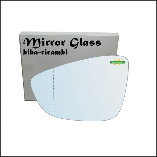 Vetro Specchio Retrovisore Cromato Asferico Lato Sx-Guidatore Per Volkswagen Eos Restyling dal 2011&gt; BIBA-RICAMBI