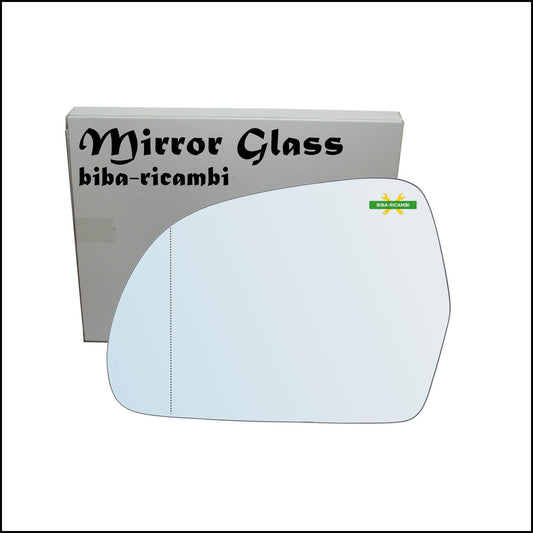Vetro Specchio Retrovisore Cromato Asferico Lato Sx-Guidatore Per Skoda Superb II (3T) dal 2008-2015 BIBA-RICAMBI